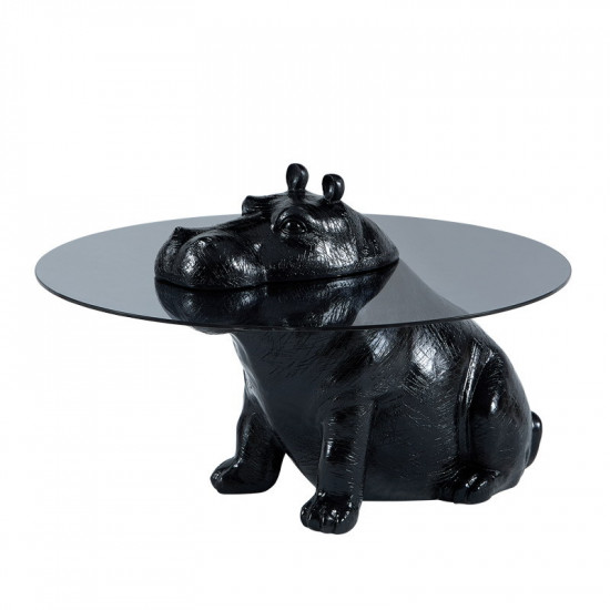 Hippo Emerges From Water Coffee Table