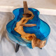 Guitar-Styled River Table: Unique Wood & Resin Coffee Table